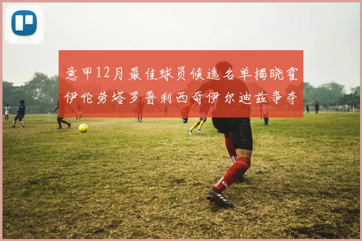 意甲12月最佳球员候选名单揭晓霍伊伦劳塔罗普利西奇伊尔迪兹争夺荣誉